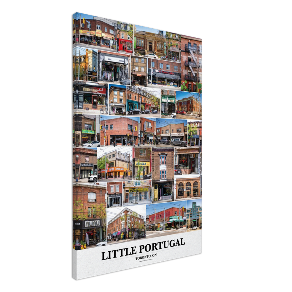 24x36" Little Portugal Toronto Ontario Canvas Poster