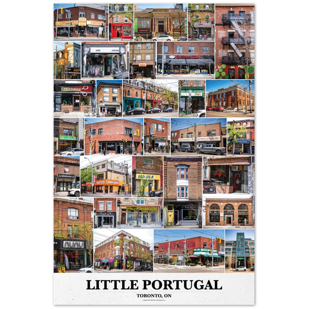 24x36" Little Portugal Toronto Ontario Semi Gloss Poster