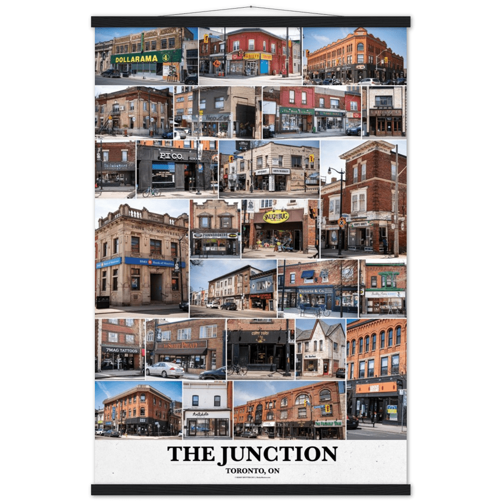 24x36" The Junction Toronto Ontario Premium Poster & Hanger