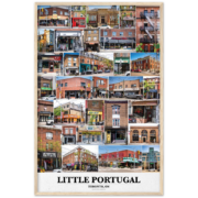 24x36" Little Portugal Toronto Ontario Semi Gloss Framed Poster