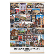 24x36" Queen Street west Toronto Ontario Poster & Hanger