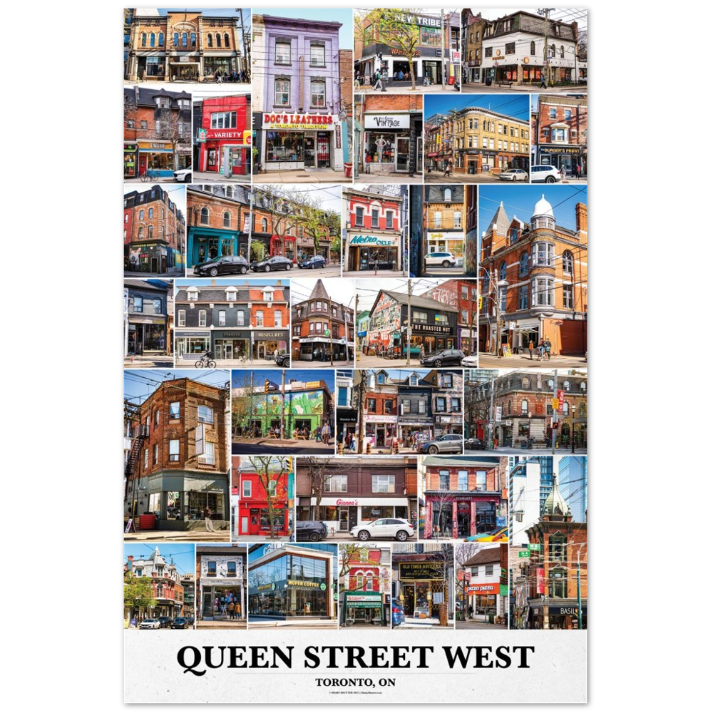 24x36" QUEEN STREET WEST - Toronto, ON - Premium Glossy Poster