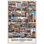 24x36" Queen Street west Toronto Ontario Framed Poster Wall Art