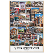 24x36" Queen Street west Toronto Ontario Framed Poster Wall Art