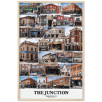 24x36" The Junction, Toronto Ontario Wood Framed Poster