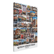 24x36" QUEEN STREET WEST - Toronto, ON - Canvas Print Poster