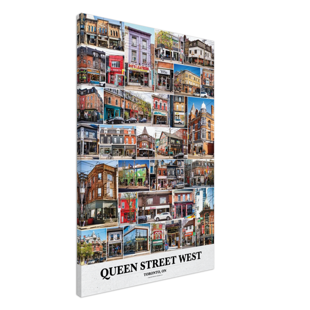 24x36" QUEEN STREET WEST - Toronto, ON - Canvas Print Poster