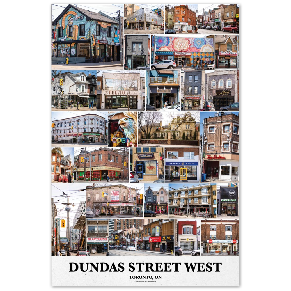 DUNDAS STREET WEST, Toronto Ontario, Aluminum Print poster