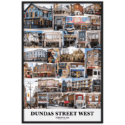 DUNDAS STREET WEST, Toronto Ontario, Framed Wood poster