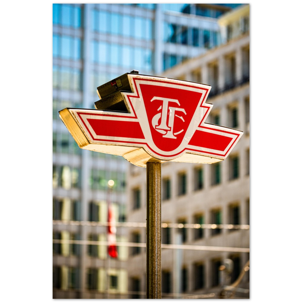 TTC SUBWAY SIGN - Queen Street - Premium Semi-Gloss Paper Poster ...