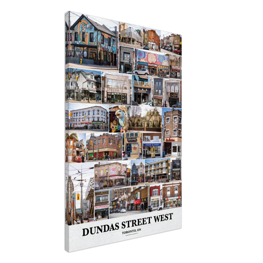 DUNDAS STREET WEST, Toronto Ontario, Canvas Print poster