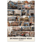 DUNDAS STREET WEST, Toronto Ontario, Wood Print poster