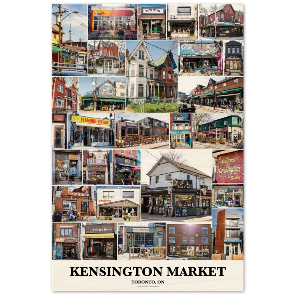 Kensington Market Toronto Ontario Wood print Poster