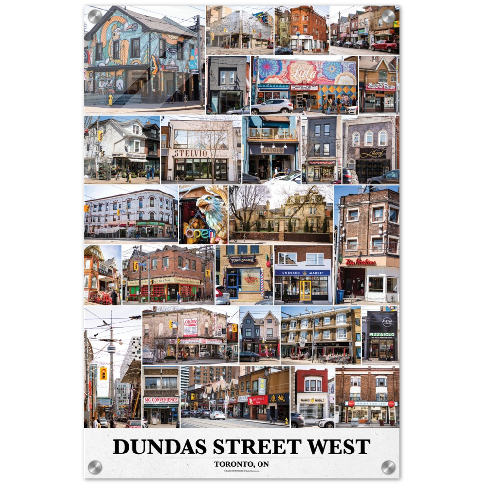 DUNDAS STREET WEST, Toronto Ontario, Acrylic Print poster