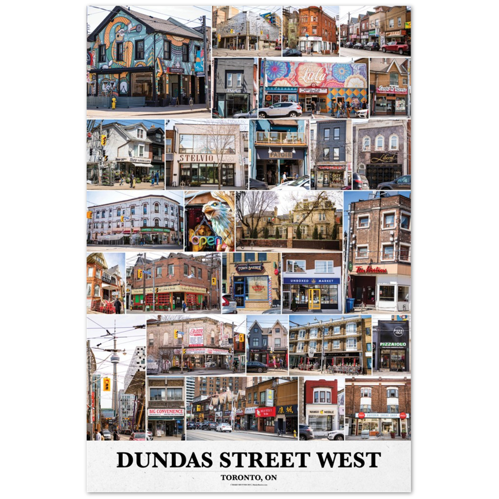 DUNDAS STREET WEST, Toronto Ontario, Premium Semi Gloss Paper Poster