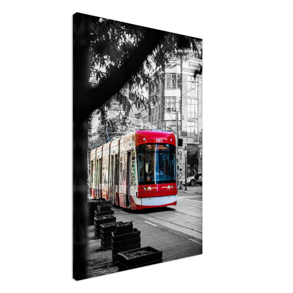 TTC Streetcar on King, Toronto Ontario Canvas Print Poster