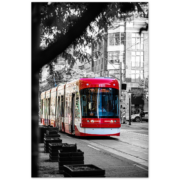 TTC Streetcar on King, Toronto Ontario Premium Semi Gloss Poster Wall Art