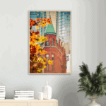 GOODERHAM BUILDING ROOFTOP Wooden Framed Poster Wall Art