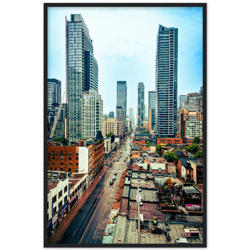 Yonge Street Toronto Ontario Wood Framed Poster