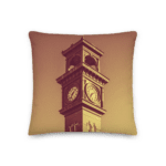 BRICK CLOCK TOWER Premium Throw Pillow