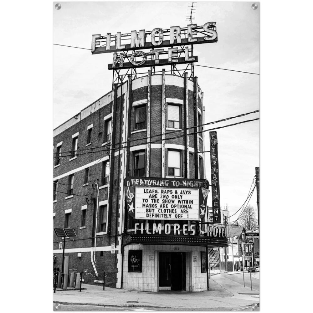 Filmores Hotel – Toronto, ON – Black & White Poster