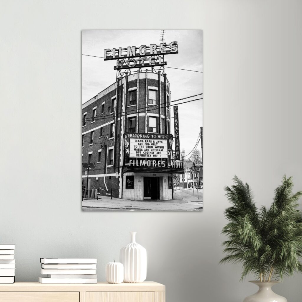 Filmores Hotel – Toronto, ON – Black & White Poster